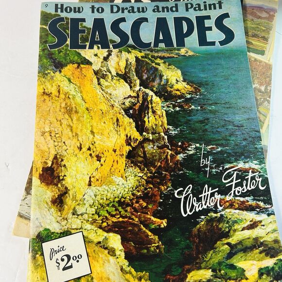 Walter Foster Lot of 3 The Sea In Action Draw Paint Seascapes Casein Watercolors - Picture 4 of 8